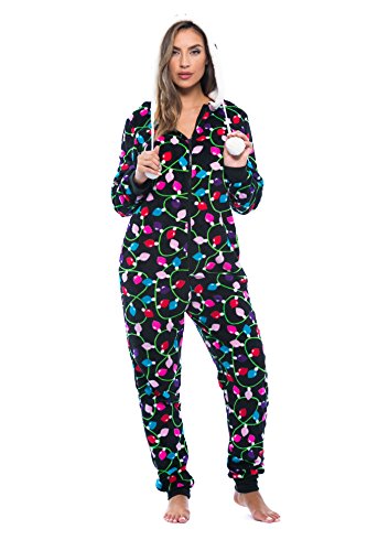 Adult Onesie, Black - Light Up