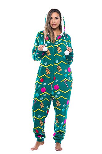 Adult Onesie, Christmas Tree Print