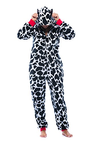 Adult Onesie with Animal Prints, Cow