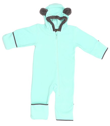 Baby Girls Fleece Pram Mint, Mint / Grey