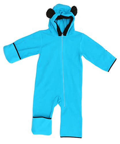 Baby Girls Fleece Pram Turquoise, Turquoise / Black