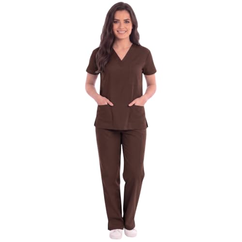 Chocolate Women's Scrub Sets, Chocolate