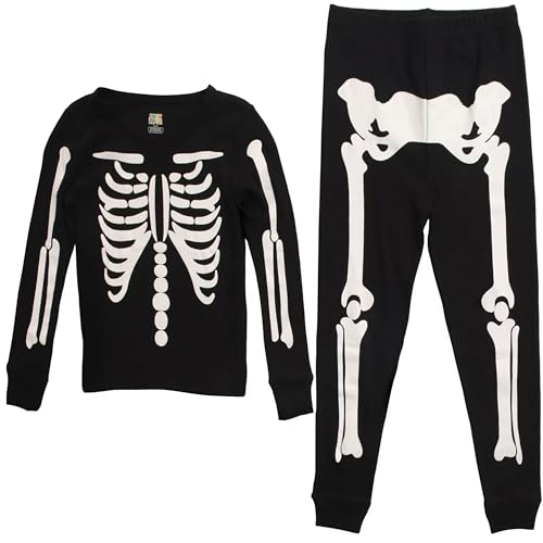 Cotton Pajamas Sets for Girls, Skeleton Girls