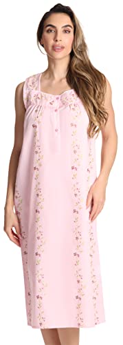 Dreamcrest Women's Sleeveless Nightgown, Floral, Pink