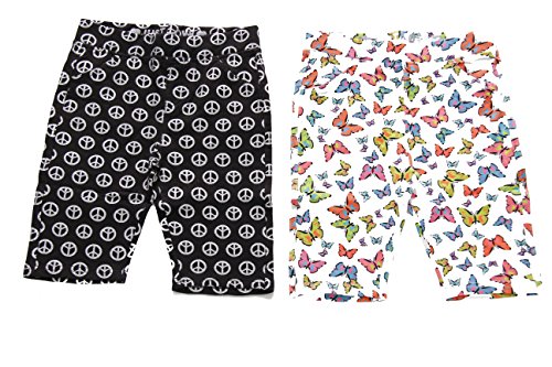 Girls Bermuda Shorts, Butterfly / Black