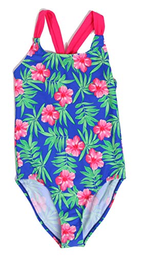 Girls One Piece Bathing Suits Swimwear for Girl, Tropical Floral