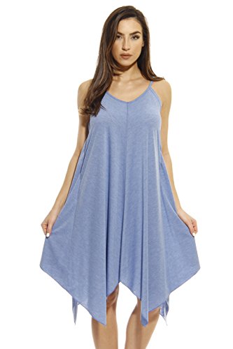 Handkerchief Dress, Heathered Chambray