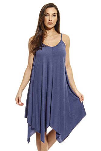 Handkerchief Dress, Heathered Denim