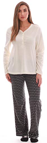 Henley Pants Set with Socks for Women, Small Dot