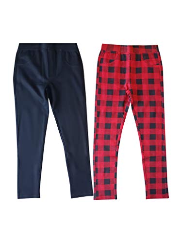 Jeggings for Girls, Comfortable French Terry Solid, Pack 1