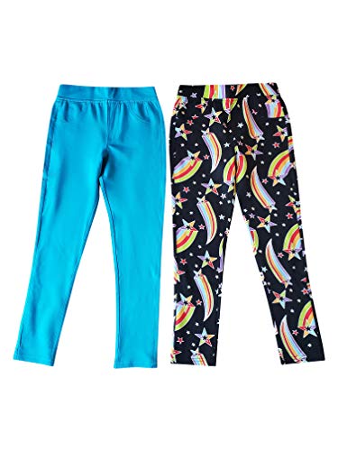 Jeggings for Girls, Comfortable French Terry Solid, Pack 2