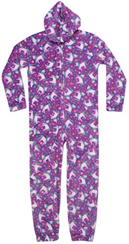 Jumpsuit for Kids Pajamas, Purple - Unicorn Love