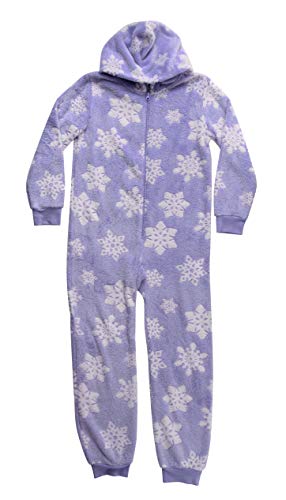 Jumpsuit for Kids Pajamas, Snowflake - Lilac