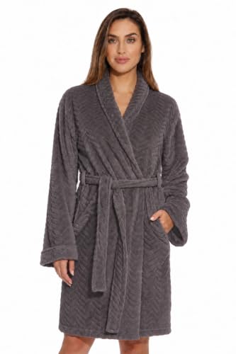 Kimono Robe Bath Robes for Women, Charcoal