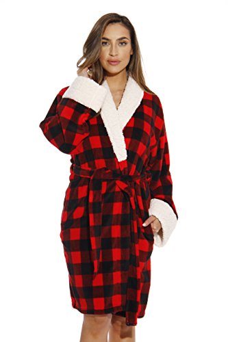 Kimono Robe Bath Robes for Women, Red / Black