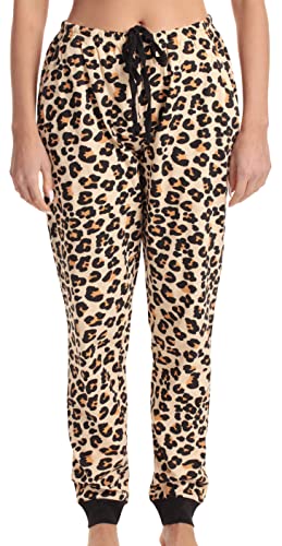 Ladies Printed Jersey Jogger Pant, Cheetah Jogger