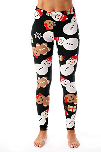 Leggings, Black - Mixed Holiday
