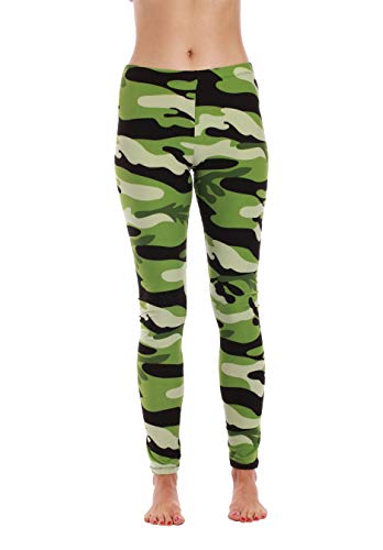 Leggings, Green - Camouflage