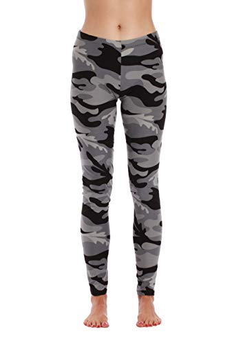 Leggings, Grey - Camouflage