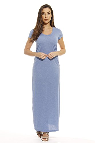 Maxi Dress Heathered Chambray Medium, Heathered Chambray