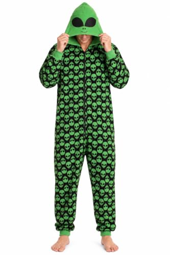 Men's Adult Onesie Mens Pajamas, Alien Mens