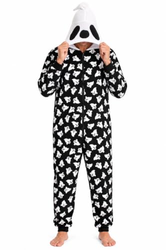 Men's Adult Onesie Mens Pajamas, Ghost Mens