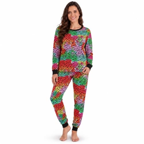 Mommy and Me Pajamas Set, Tie Dye Leopard