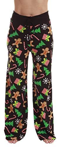 Palazzo Pajama Pants for Women, Black Xmas Explosion