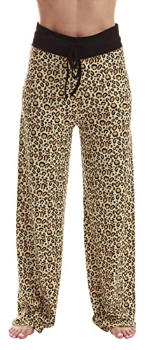 Palazzo Pajama Pants for Women, Cheetah