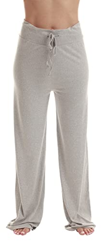 Palazzo Pajama Pants for Women, Solid Heather Grey