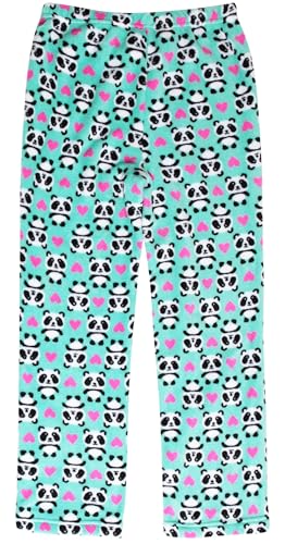 Plush Pajama Pants for Girls, Panda Heart