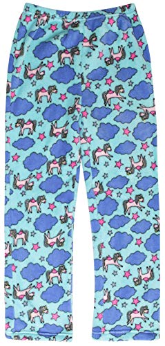 Plush Pajama Pants for Girls, Unicorn Sky