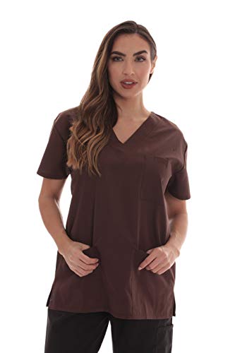 Scrub Tops for Women, Chocolate
