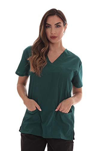 Scrub Tops for Women, Dark Green