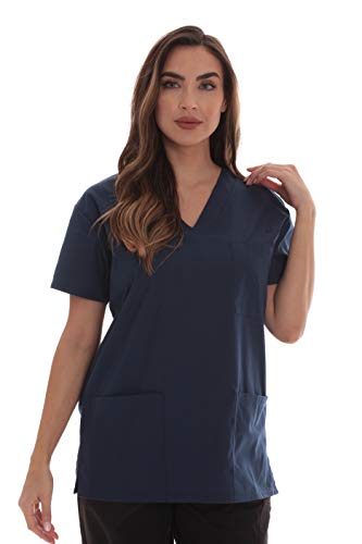 Scrub Tops for Women, Navy
