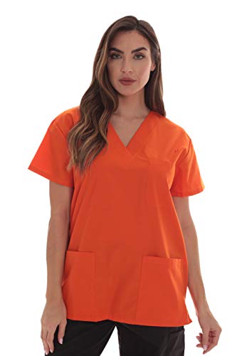 Scrub Tops for Women, Orange
