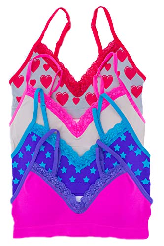 Seamless Lace Trim Bra for Girls with Removable Padding