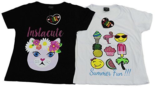 Shirts for Girls, White / Black