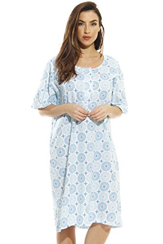 Short Sleeve Nightgown, Floral Medallion