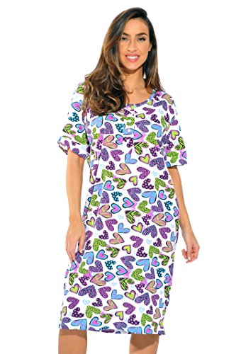 Short Sleeve Nightgown, Rebel Hearts