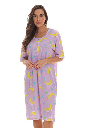 Short Sleeve Nightgown Sleep Dress, Lilac - Sleep is Good
