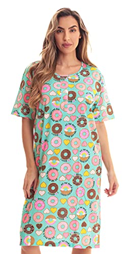 Short Sleeve Nightgown Sleep Dress, Mint - All You Need is Love