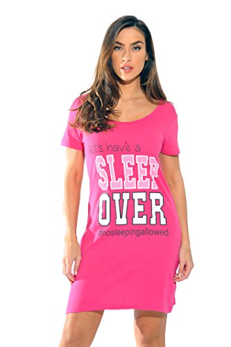 Sleep Dress for Women, Fuchsia - Lets Have a Sleepover