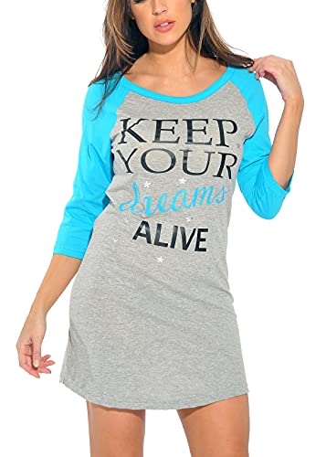 Sleep Dress for Women, Grey - Keep Your Dreams Alive