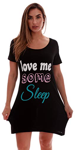 Sleep Dress for Women Sleeping Dorm, Black - Love Me Some Sleep