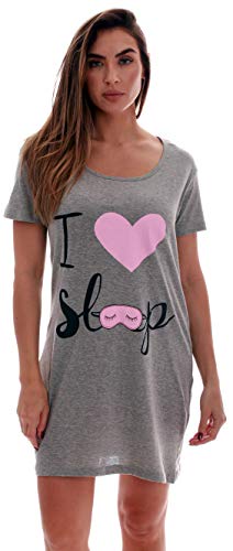 Sleep Dress for Women Sleeping Dorm, Grey - I Love Sleep Mask