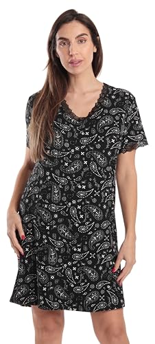 Sleeveless Nightgown, Bandana Black