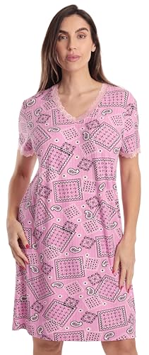 Sleeveless Nightgown, Bandana Patchwork Pink