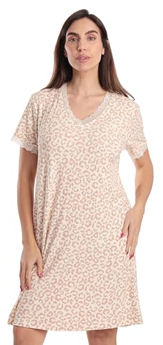 Sleeveless Nightgown, Soft Cheetah