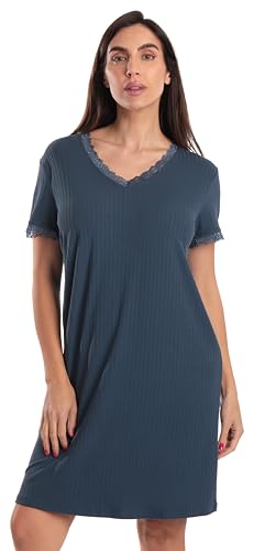 Sleeveless Nightgown, Solid Navy
